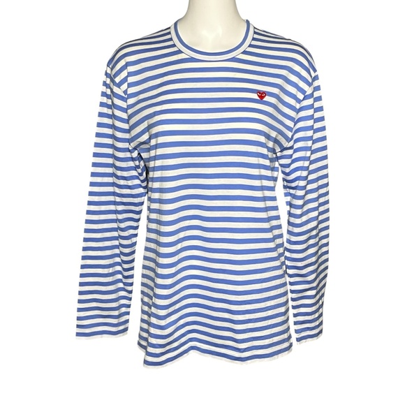 Real Cdg Striped Shirt Cdg Blue Striped Shirt Comme Des Garcons